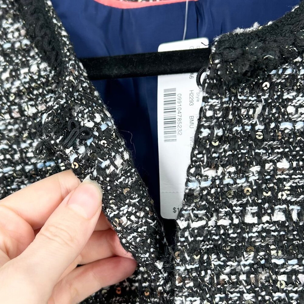 NWT J. Crew Sequin Tweed Belle Sleeve Lady Jacket Size 6 - Picture 7 of 10